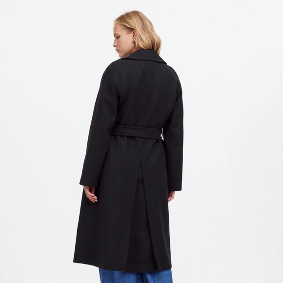 New MADEWELL Size XS Double-Breasted Trench Coat in Black $398 NS389 - Picture 4 of 6